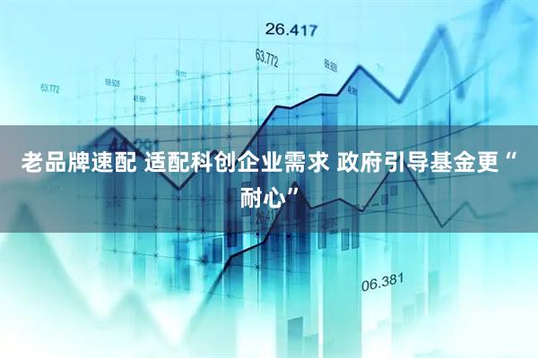 老品牌速配 适配科创企业需求 政府引导基金更“耐心”